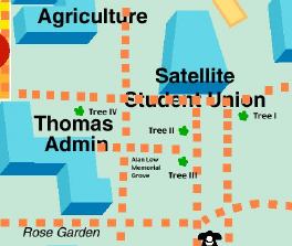Map of the Four Trees Locations