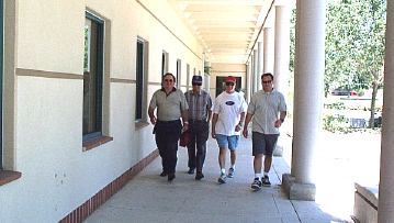 Dr. Wagner and group walking