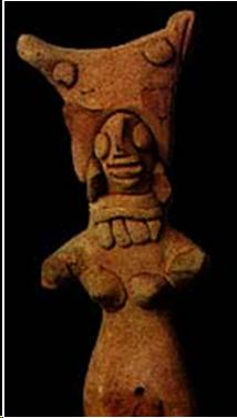 A terracotta fertility figurine