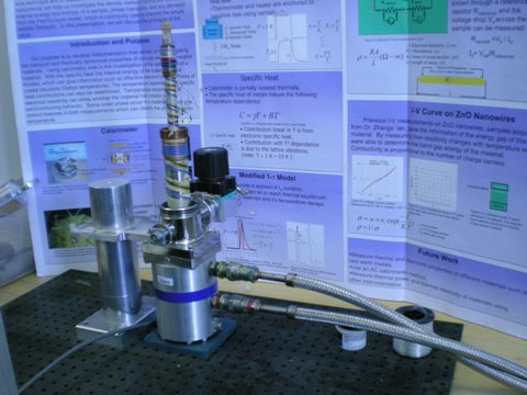 An electrical resistivity probe mounted on a cryocooler