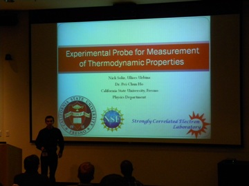 Oral presentation at 2011 APS annual meeting (Nick Soliz)